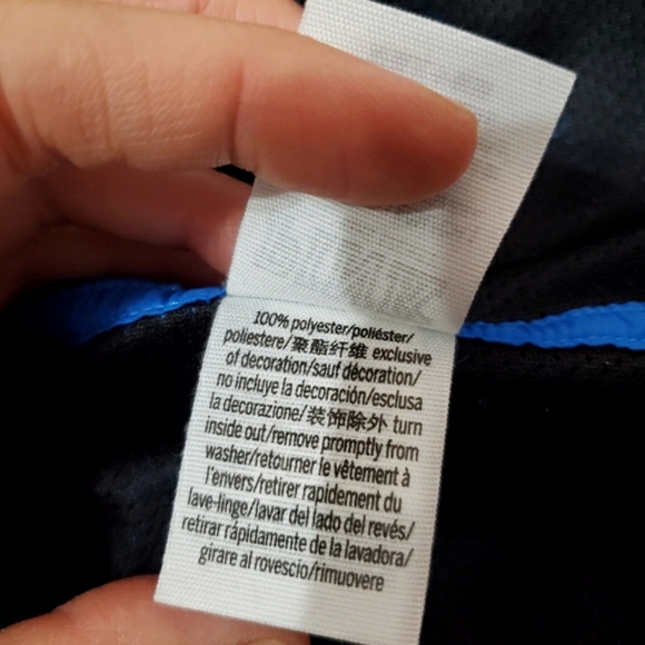 PINK Victoria's Secret Lightweight Jacket. Blue, White, Black. Oversized XS-S. - Picture 8 of 11